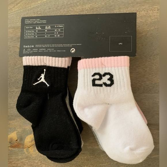 Nike Jordan Jumpman Toddler Ankle Socks 6-Pack Size 2-4 Years - Picture 3 of 5